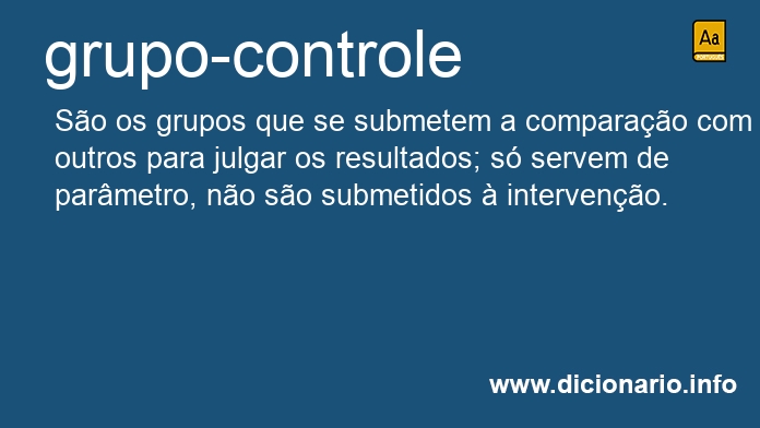 Significado de grupo-controle