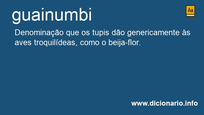 Significado de guainumbi