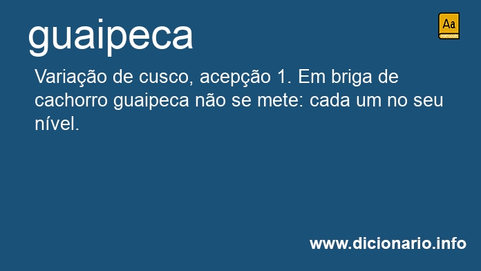 Significado de guaipeca