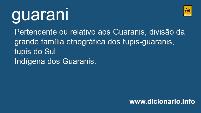 Significado de guaranis