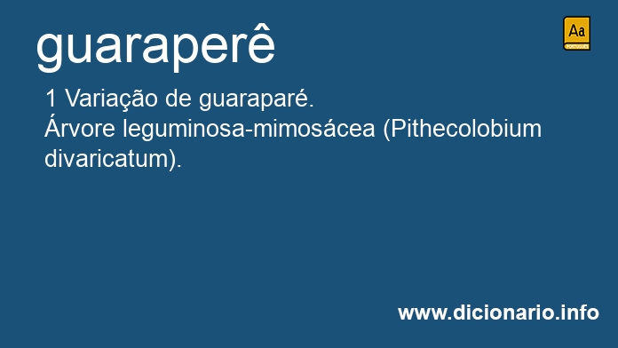 Significado de guaraper