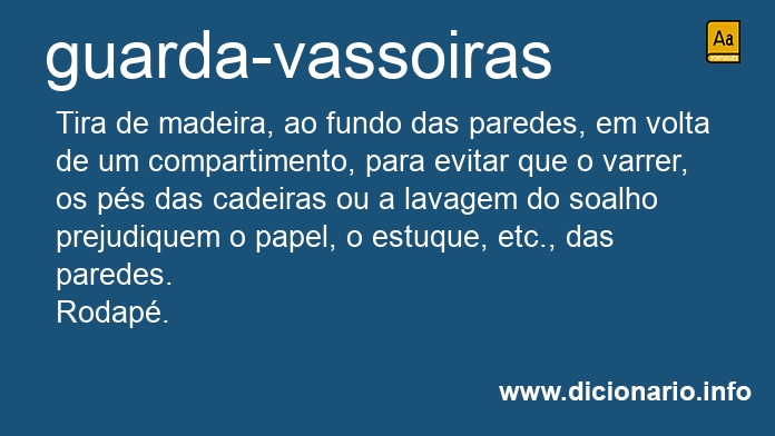 Significado de guarda-vassoiras