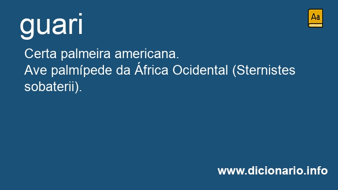Significado de guari