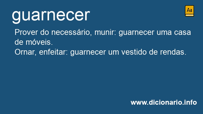 Significado de guarnecer