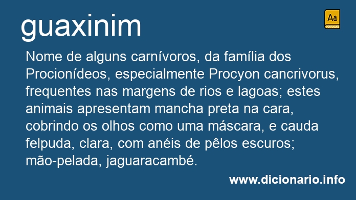 Significado de guaxinim