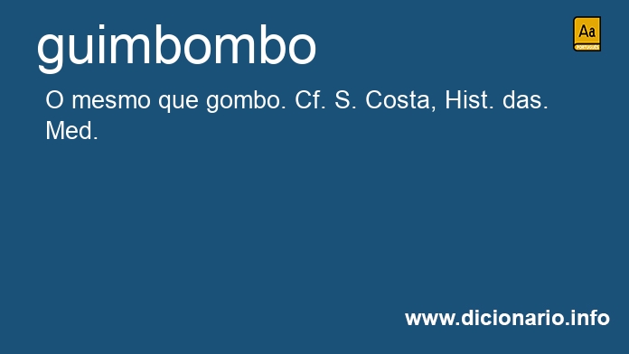 Significado de guimbombo