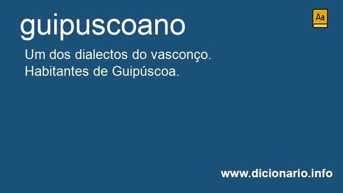 Significado de guipuscoano