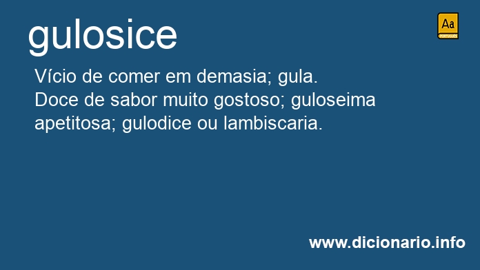 Significado de gulosices