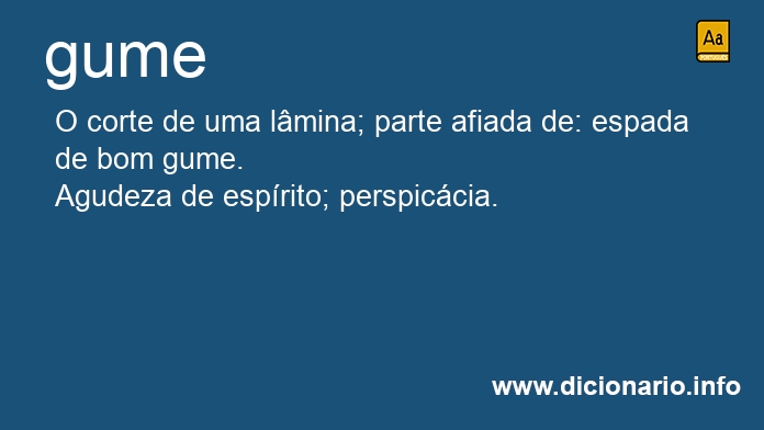 Significado de gume