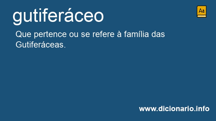 Significado de gutiferceo