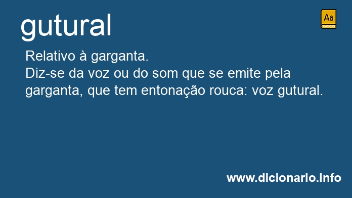 Significado de guturais