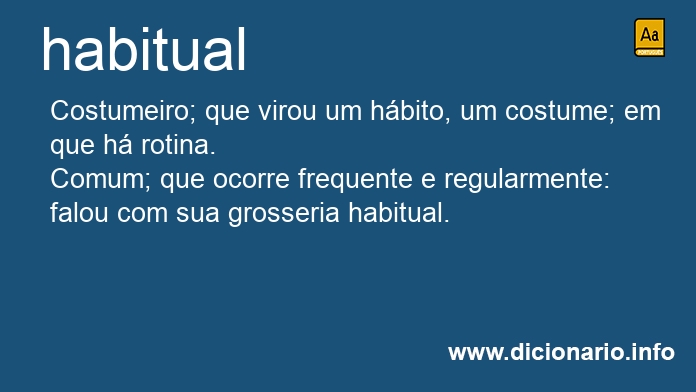 Significado de habitual