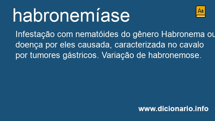 Significado de habronemase