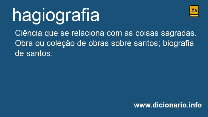 Significado de hagiografias