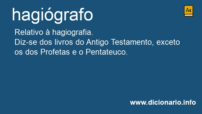 Significado de hagigrafo