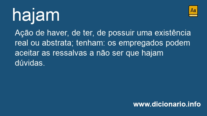 Significado de hajam