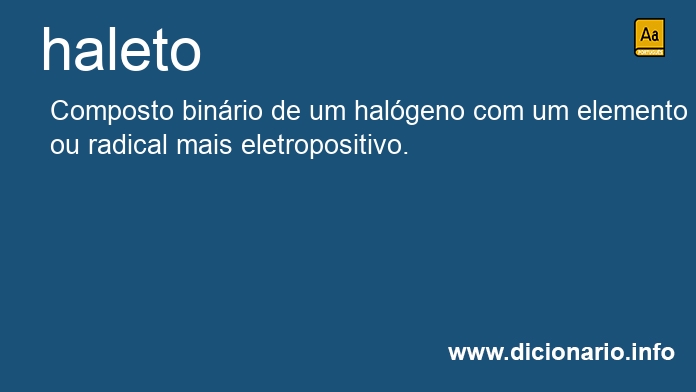 Significado de haletos