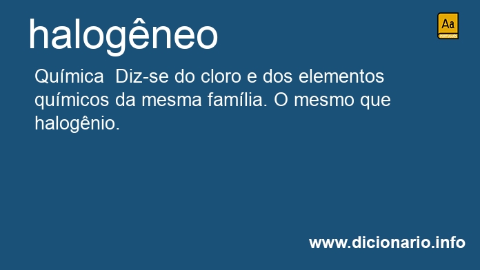 Significado de halogneo