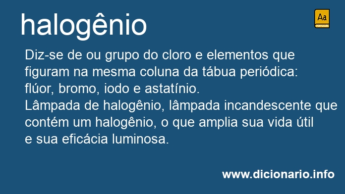 Significado de halognio