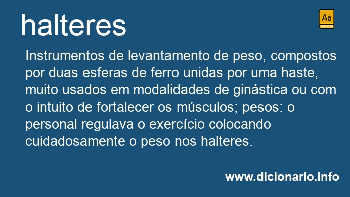 Significado de halteres