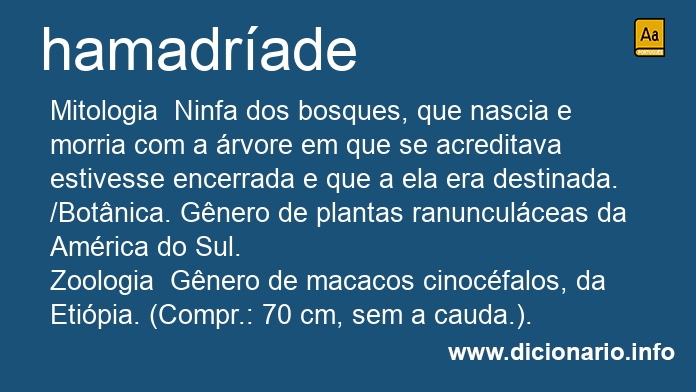 Significado de hamadrade