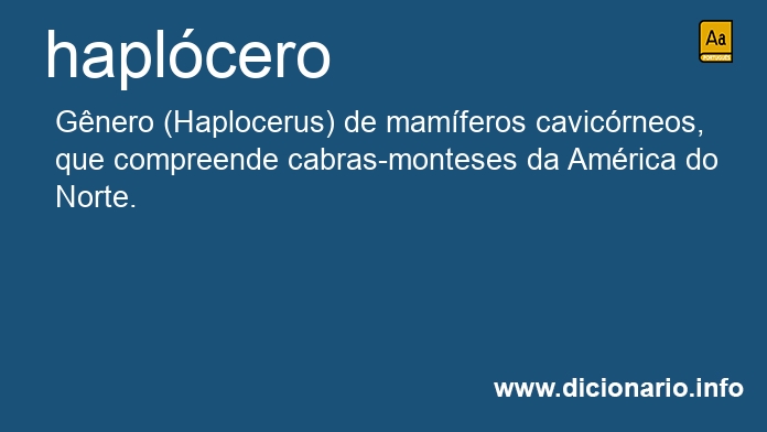 Significado de haplcero
