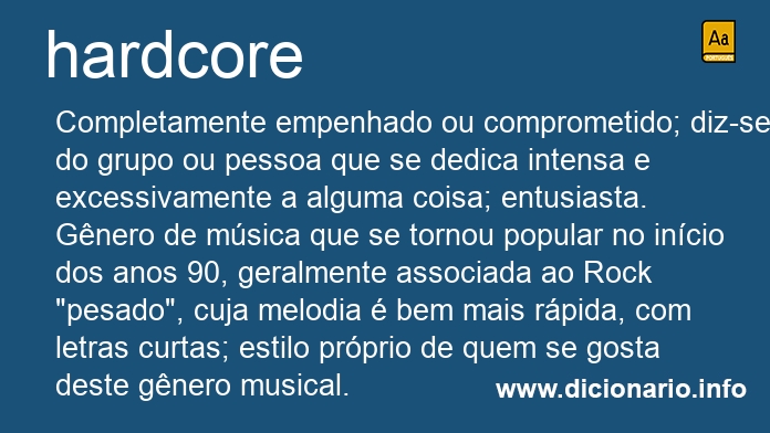 Significado de hardcore