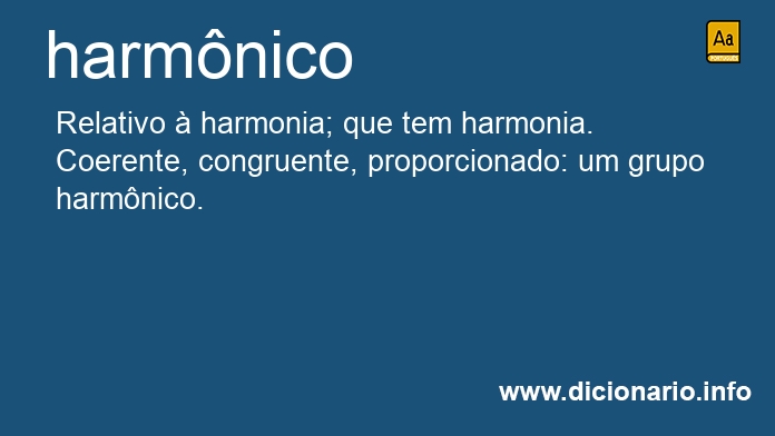 Significado de harmnico