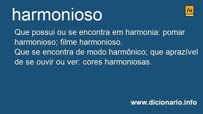 Significado de harmoniosos