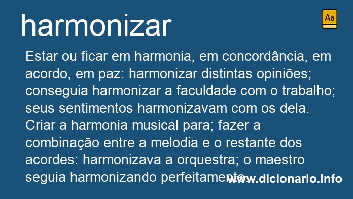 Significado de harmonizarei