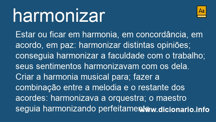 Significado de harmonizei