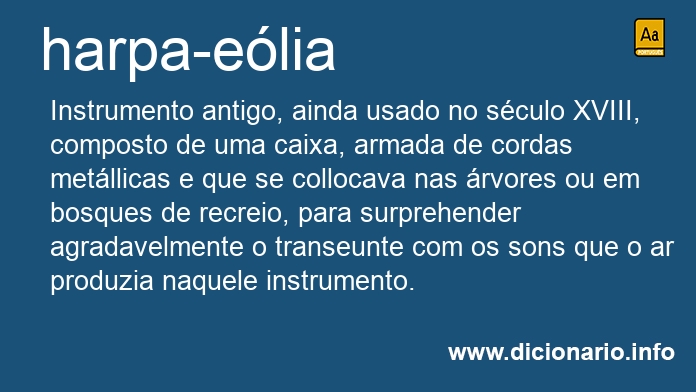 Significado de harpa-elia