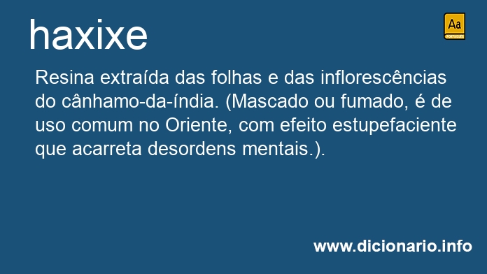 Significado de haxixa