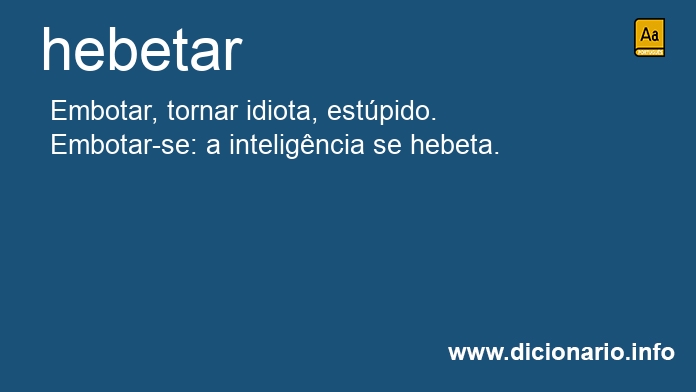 Significado de hebetar