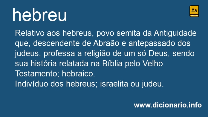 Significado de hebreu