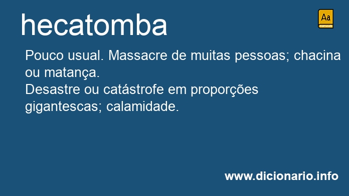 Significado de hecatombas