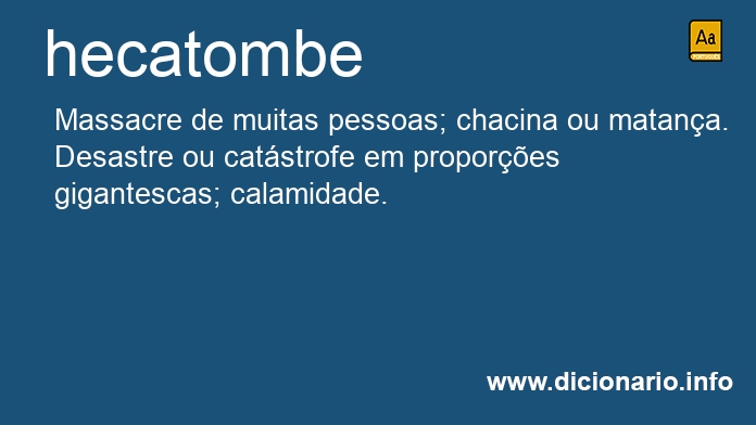 Significado de hecatombe