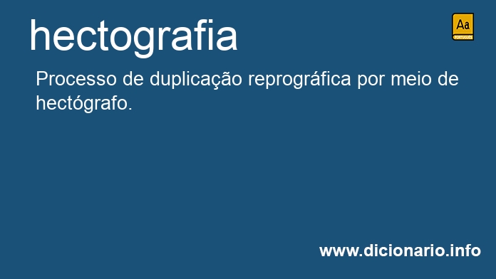 Significado de hectografia