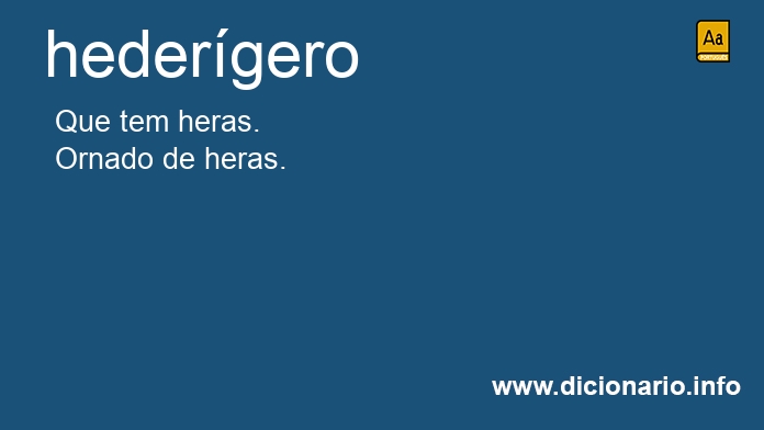 Significado de hedergero