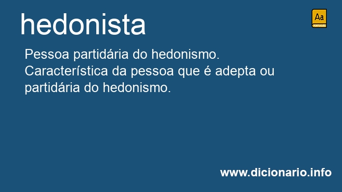 Significado de hedonista