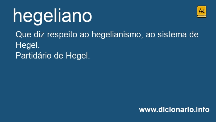 Significado de hegeliana