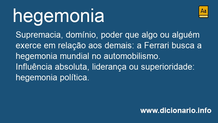 Significado de hegemonia