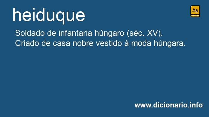 Significado de heiduque