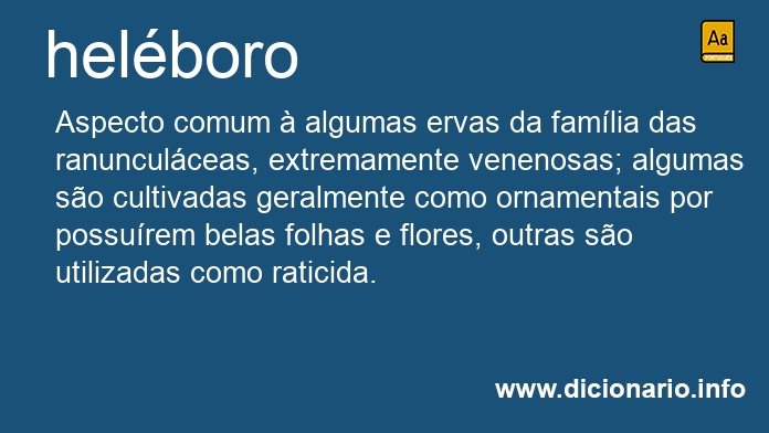 Significado de helboros