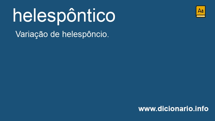 Significado de helespntico
