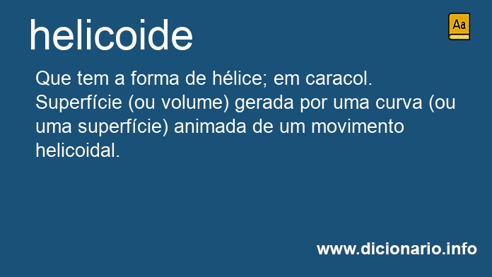 Significado de helicoides