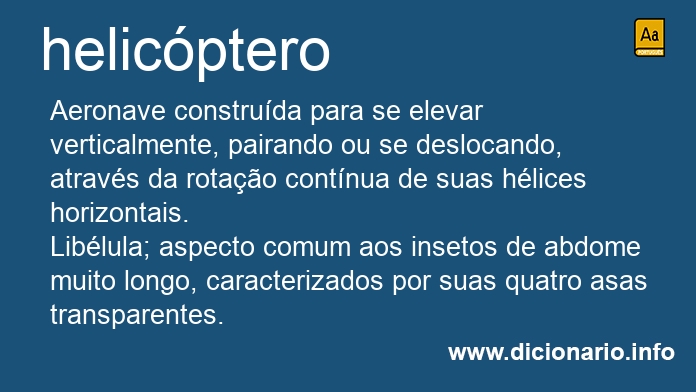 Significado de helicptero