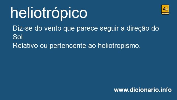 Significado de heliotrpica