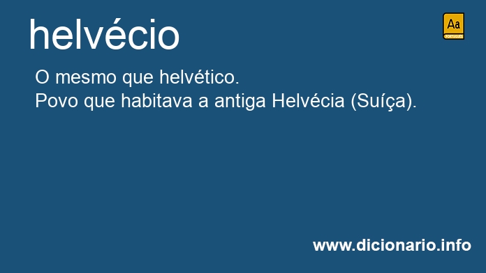 Significado de helvcio