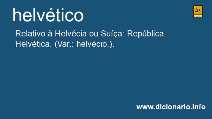 Significado de helvtico